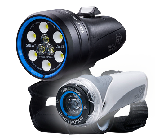 Light and Motion Sola Dive 2500 S/F, GoBe 500 Light Combo